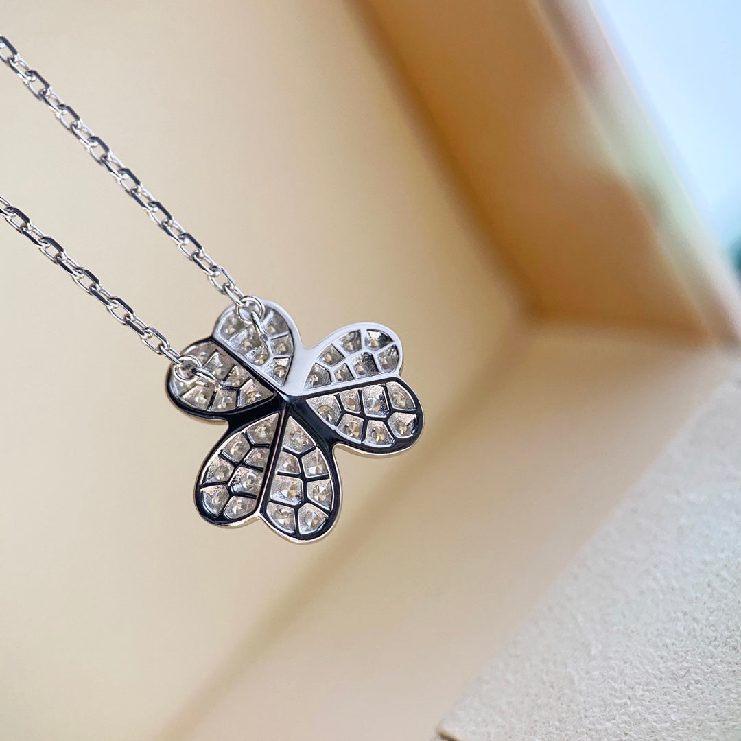 [VA]CLOVER DIAMOND HALSKETTE SILBER