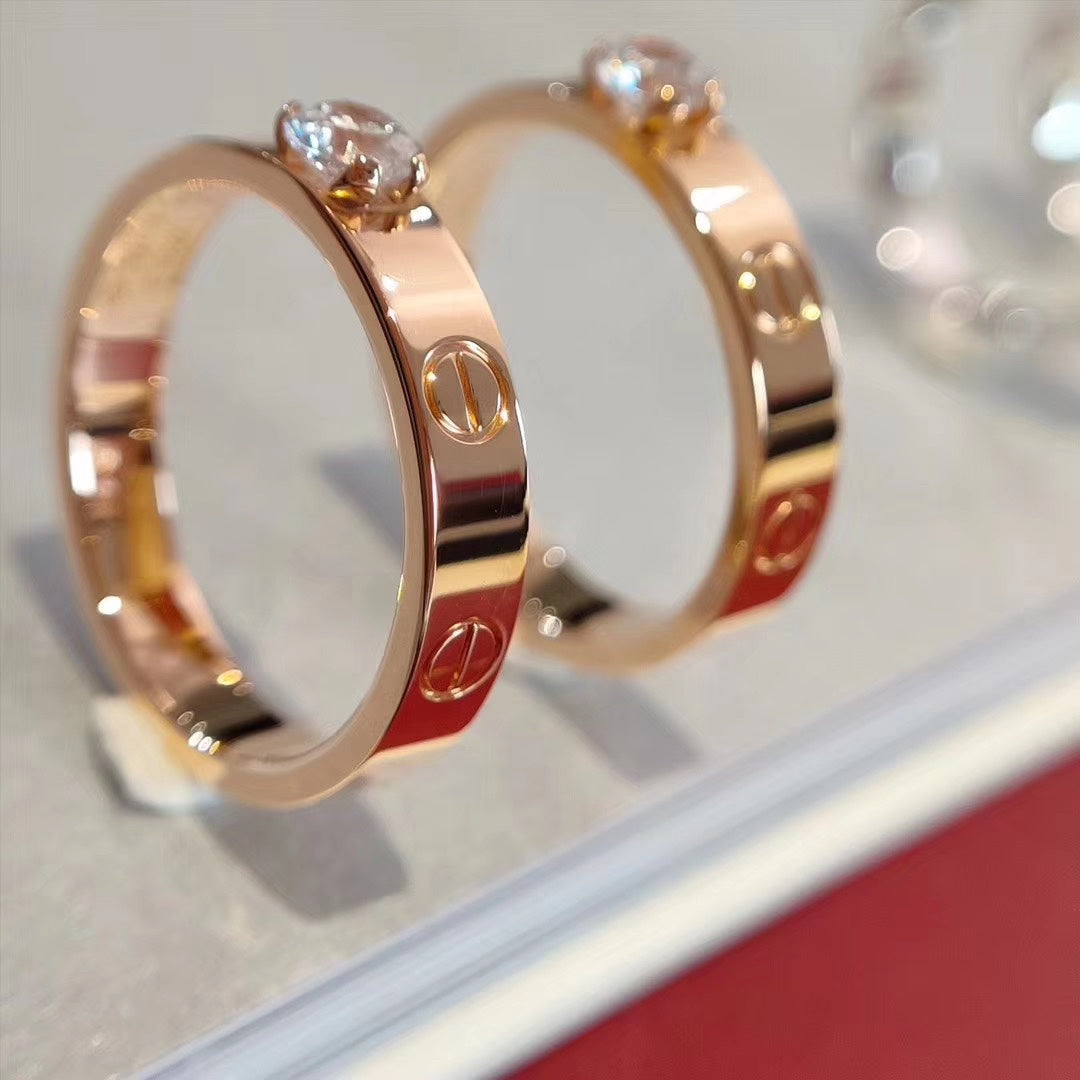 [VA]LOVE RING 3,6 MM 1 GROSSER DIAMANT
