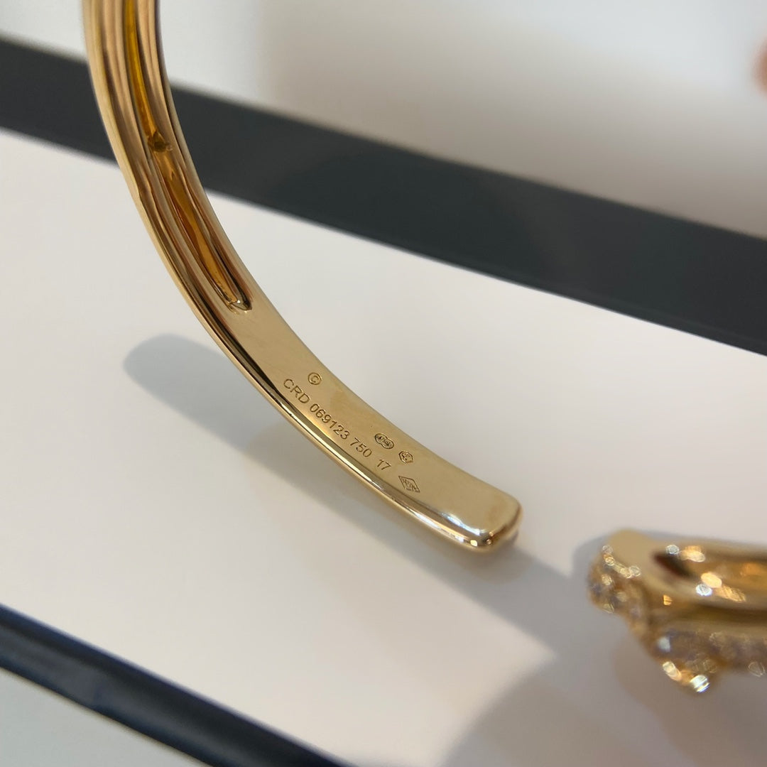 [VA]PANTHÈRE DE CARTIER ARMBAND, OFFEN, GOLD, DIAMANTEN