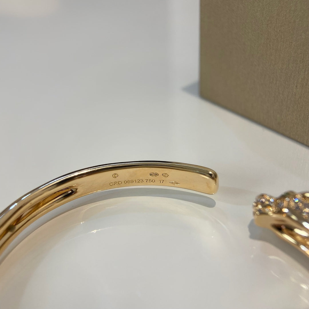 [VA]PANTHÈRE DE CARTIER ARMBAND, OFFEN, GOLD, DIAMANTEN