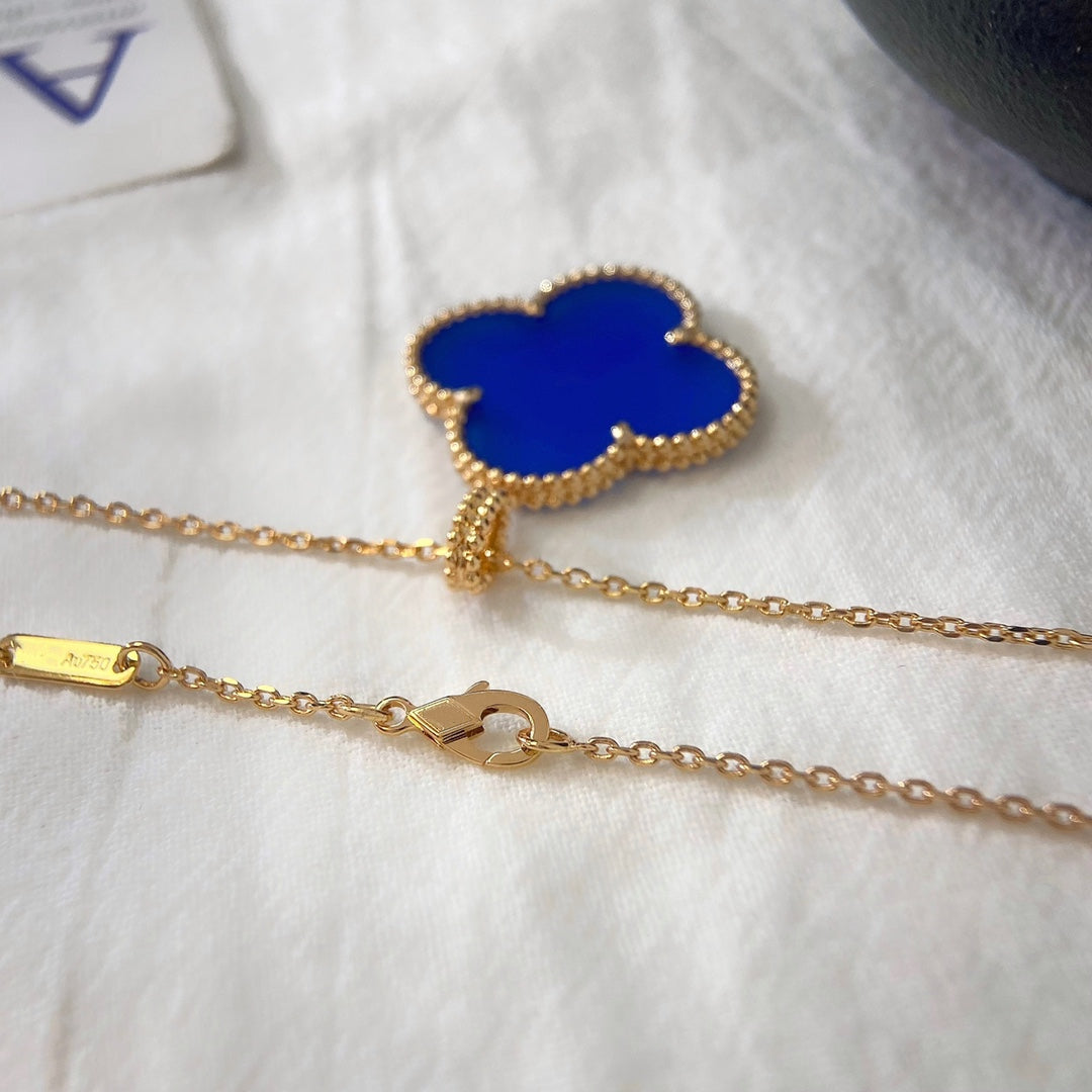 [VA]CLOVER 25MM HALSKETTE TÜRKIS ROSÉGOLD
