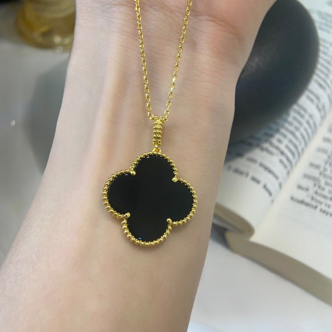 [VA]CLOVER 25MM HALSKETTE GOLD ONYX