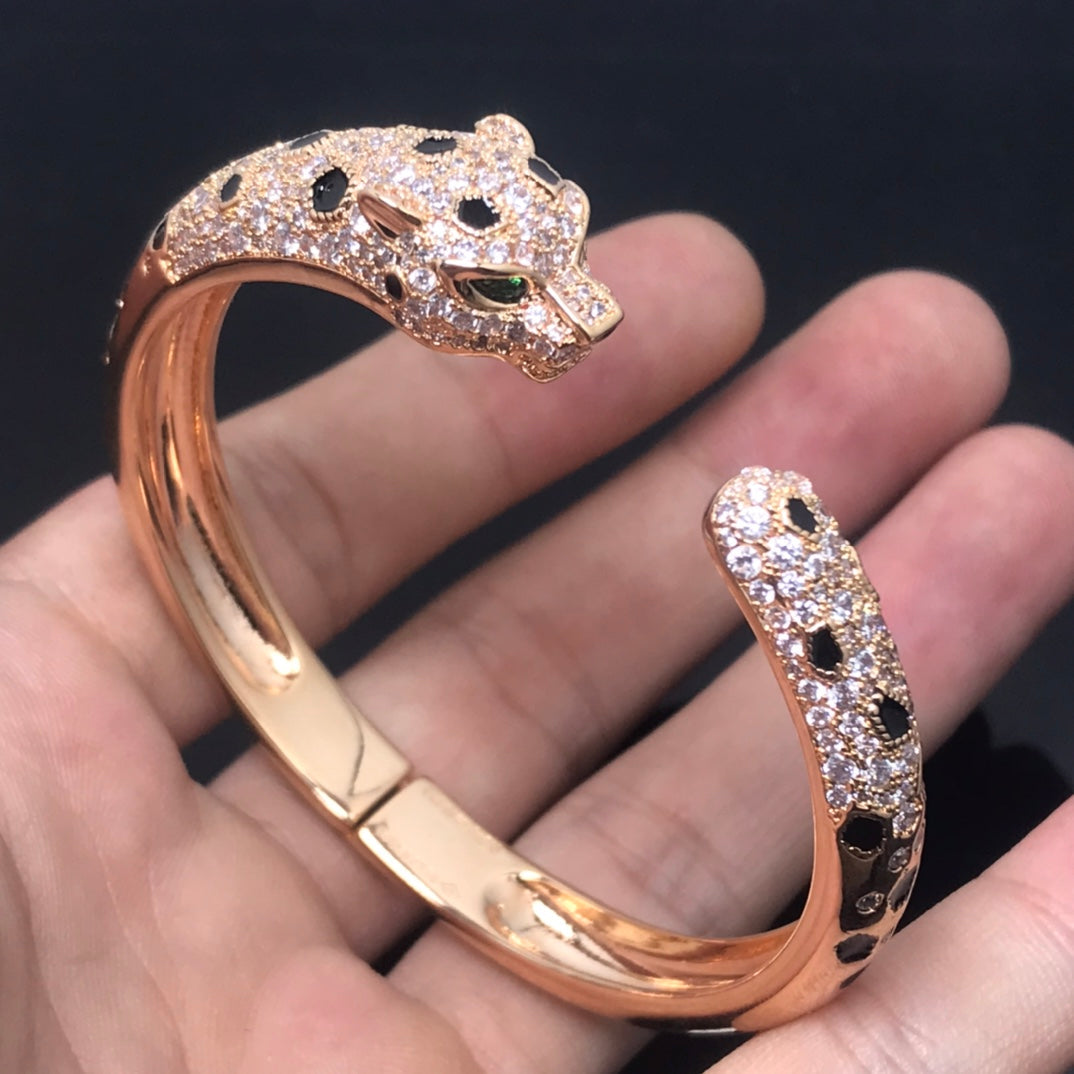 [VA]PANTHÈRE GROSSES ARMBAND DIAMANTEN