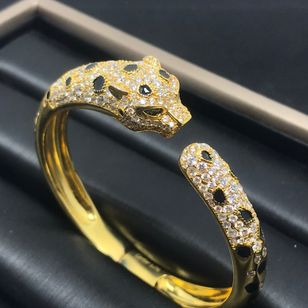 [VA]PANTHÈRE GROSSES ARMBAND DIAMANTEN