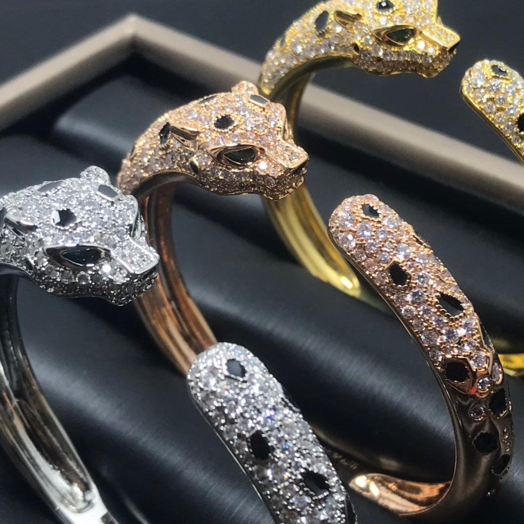 [VA]PANTHÈRE GROSSES ARMBAND DIAMANTEN