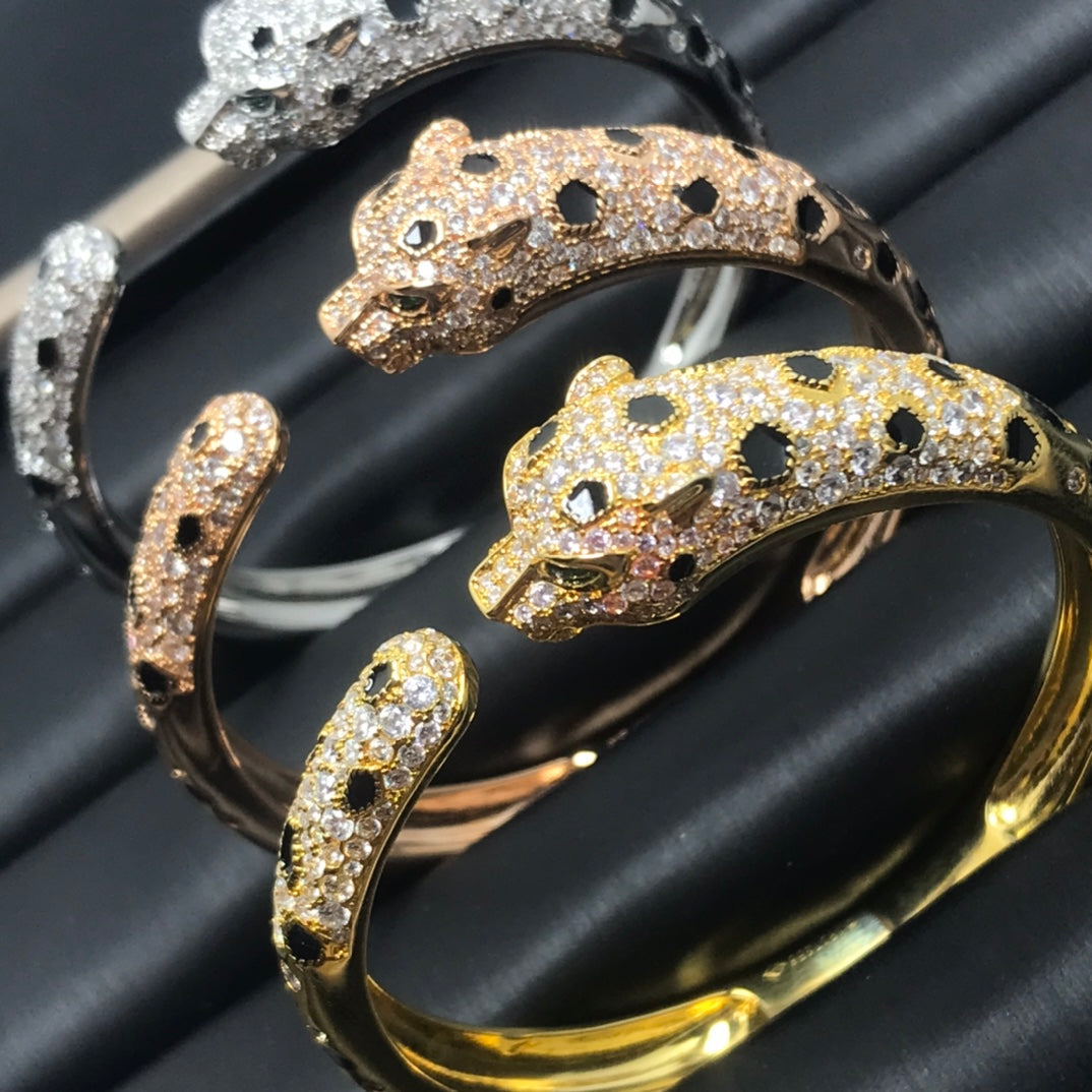 [VA]PANTHÈRE GROSSES ARMBAND DIAMANTEN