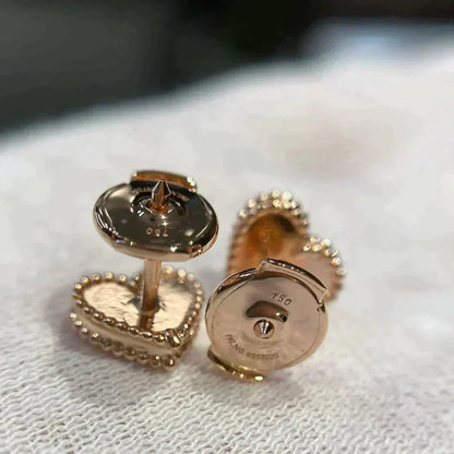 [VA]HEART CARNELIAN STUD EARRINGS