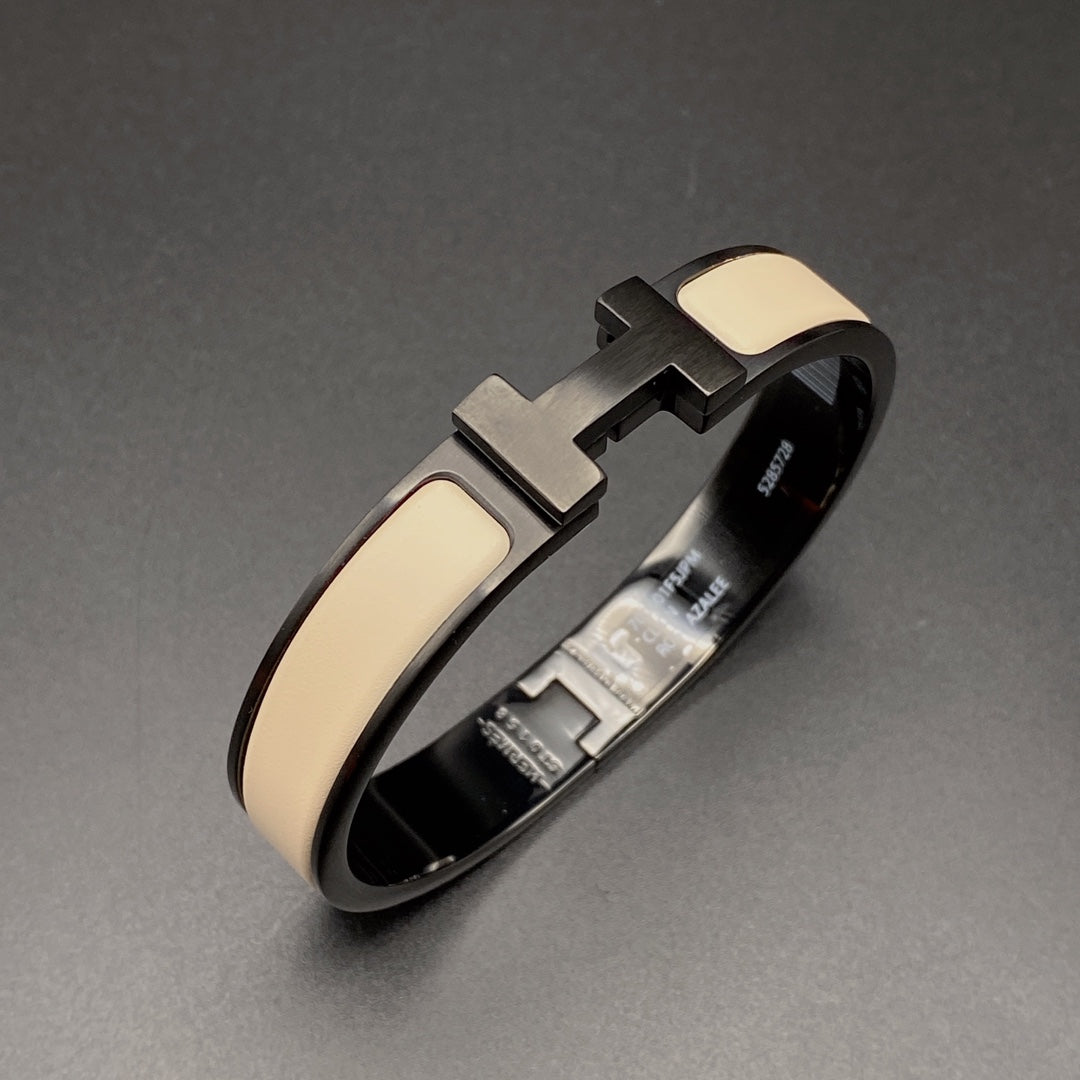 [VA]H-ARMBAND 12MM SCHWARZ BEIGE KERAMIK