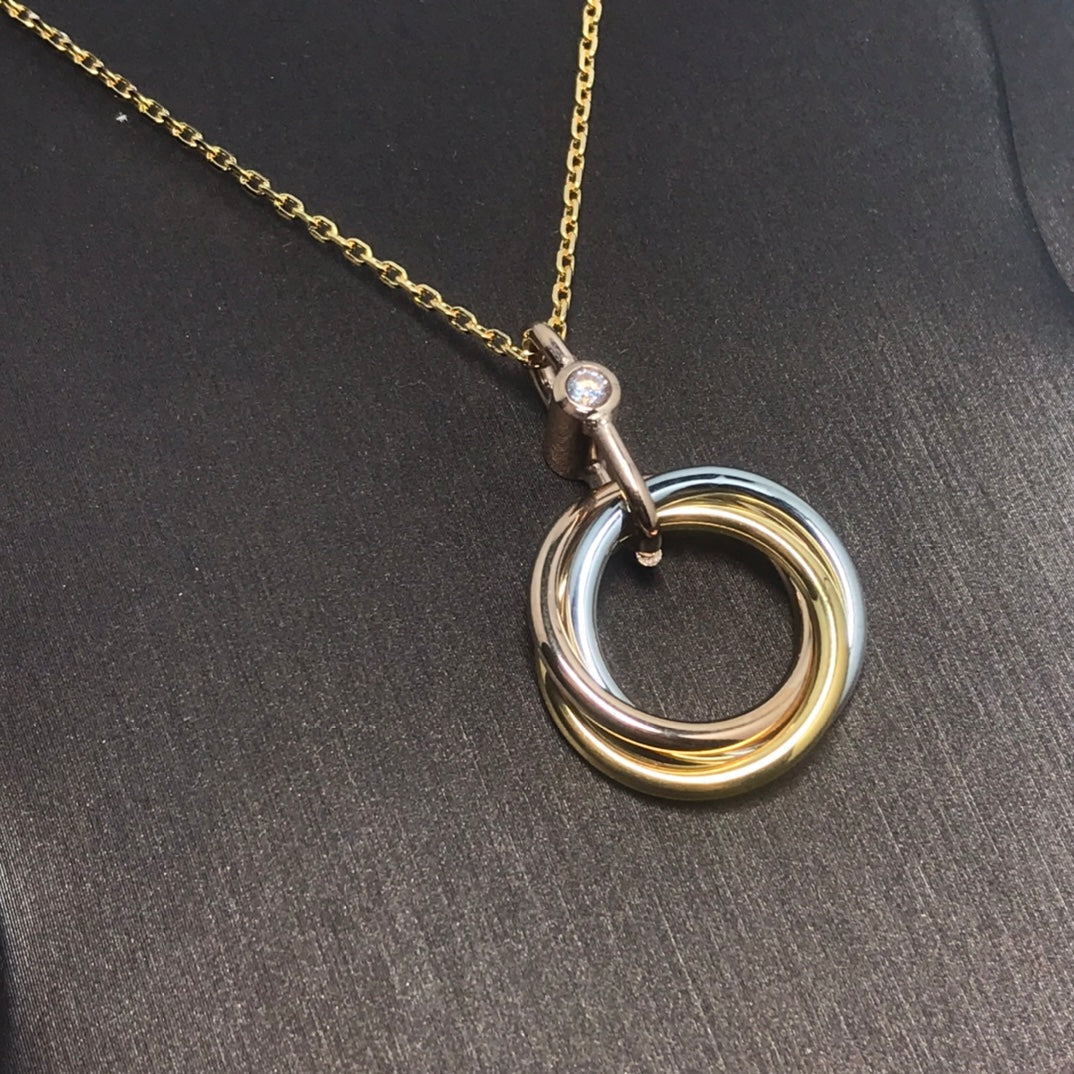 [VA]TRINITY HALSKETTE SILBER GOLD ROSÉGOLD