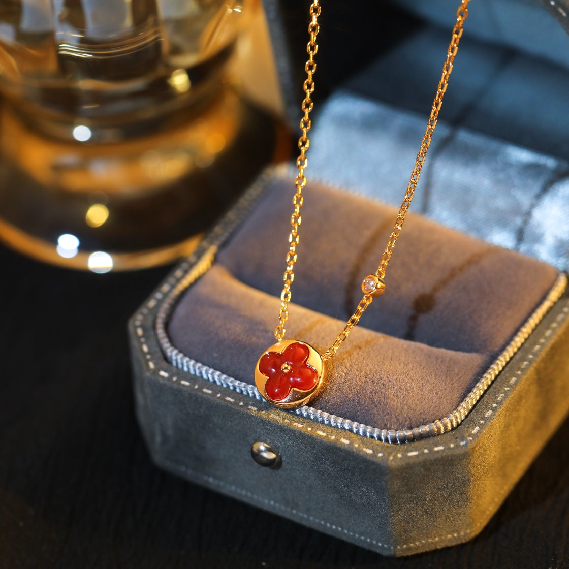 [VA]SUN ANHÄNGER ROSÉGOLD 1 DIAMANT HALSKETTE