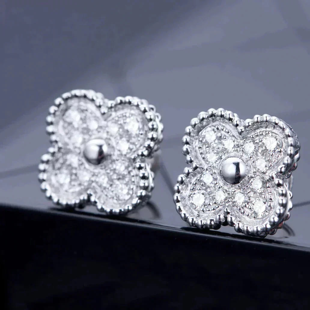 [VA]CLOVER 1 MOTIV DIAMANT-OHRSTECKER SILBER