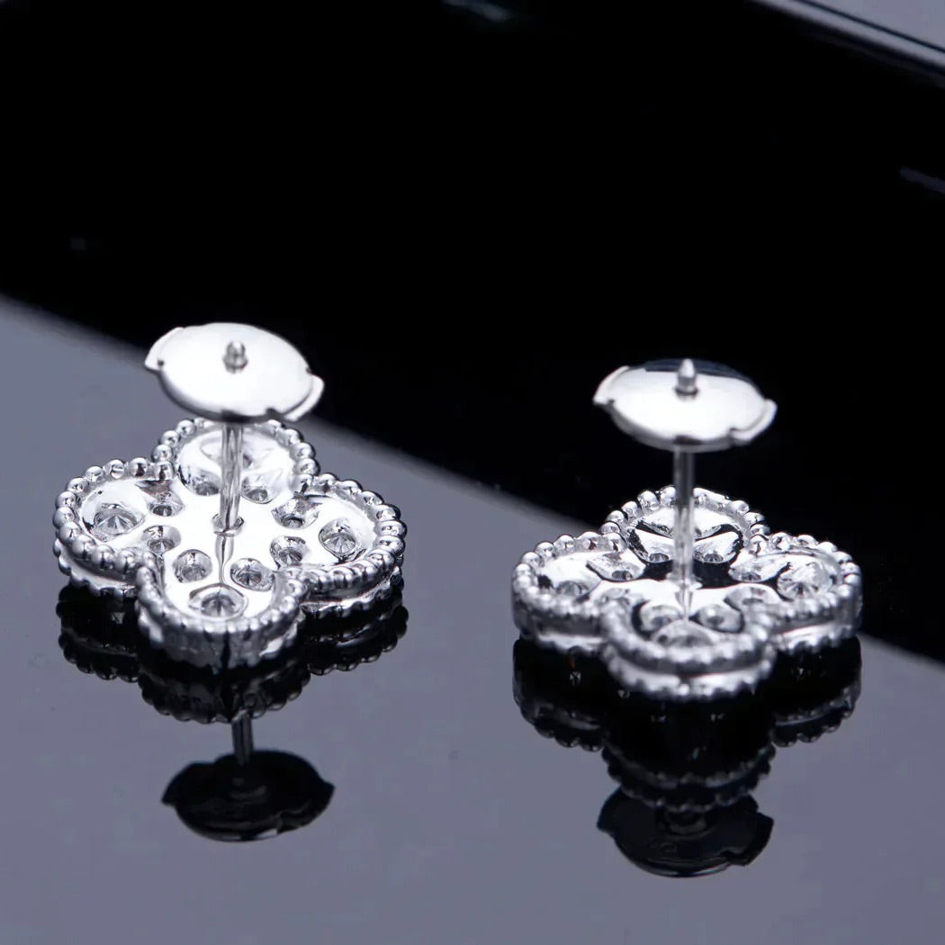 [VA]CLOVER 1 MOTIV DIAMANT-OHRSTECKER SILBER