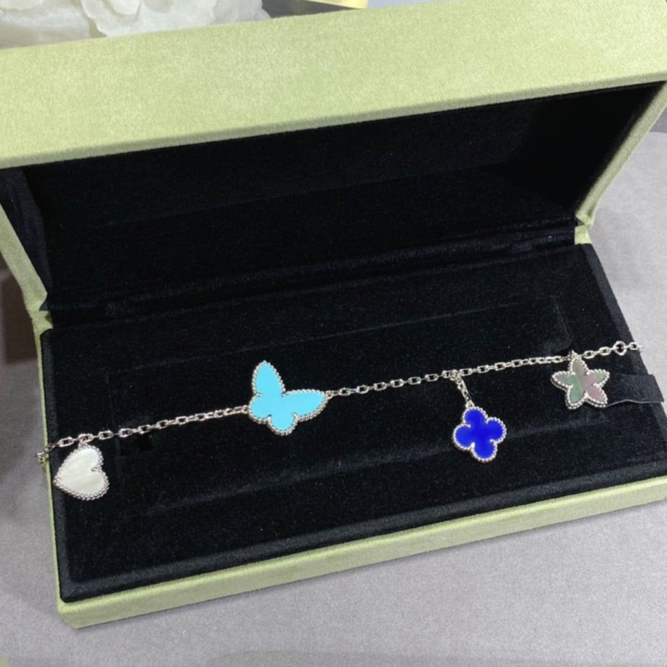 [VA]LUCKY SPRING SILBERARMBAND 4 MOTIVE