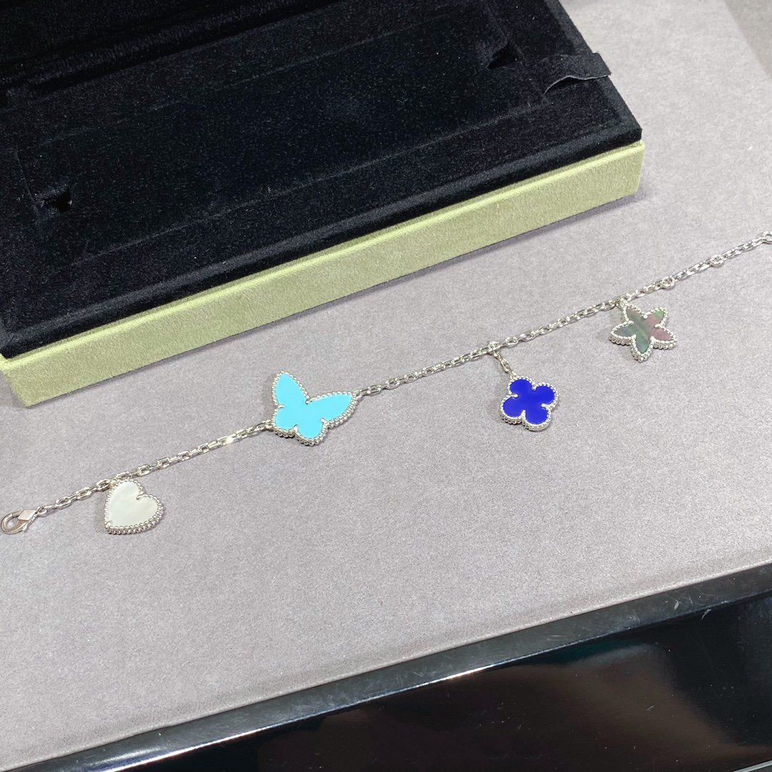 [VA]LUCKY SPRING SILBERARMBAND 4 MOTIVE