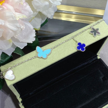 [VA]LUCKY SPRING SILVER BRACELET 4 MOTIF