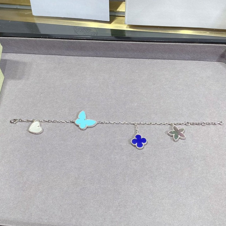 [VA]LUCKY SPRING SILBERARMBAND 4 MOTIVE