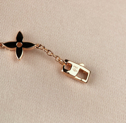[VA]STAR AND SUN 7 MOTIFS GOLD BRACELET