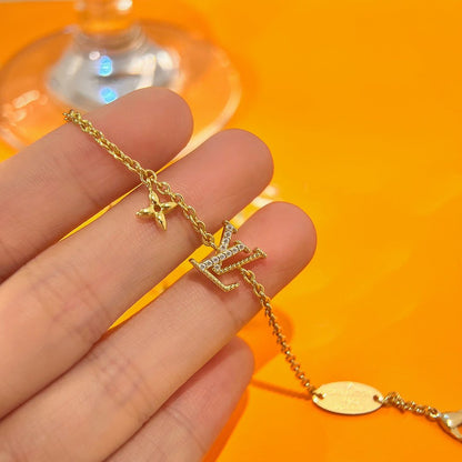 [VA]LOGO STAR MOTIF GOLD BRACELET