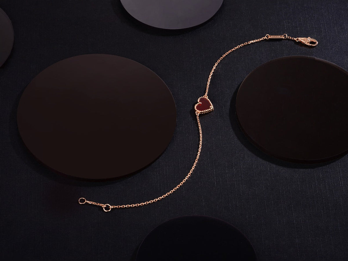 [VA]HERZ ARMBAND KARNELIAN ROSÉGOLD