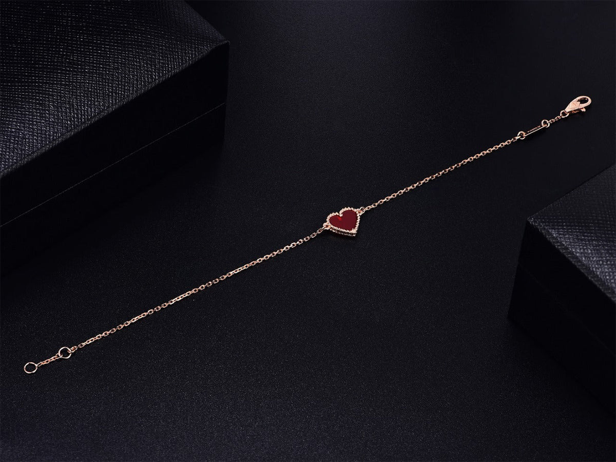 [VA]HERZ ARMBAND KARNELIAN ROSÉGOLD