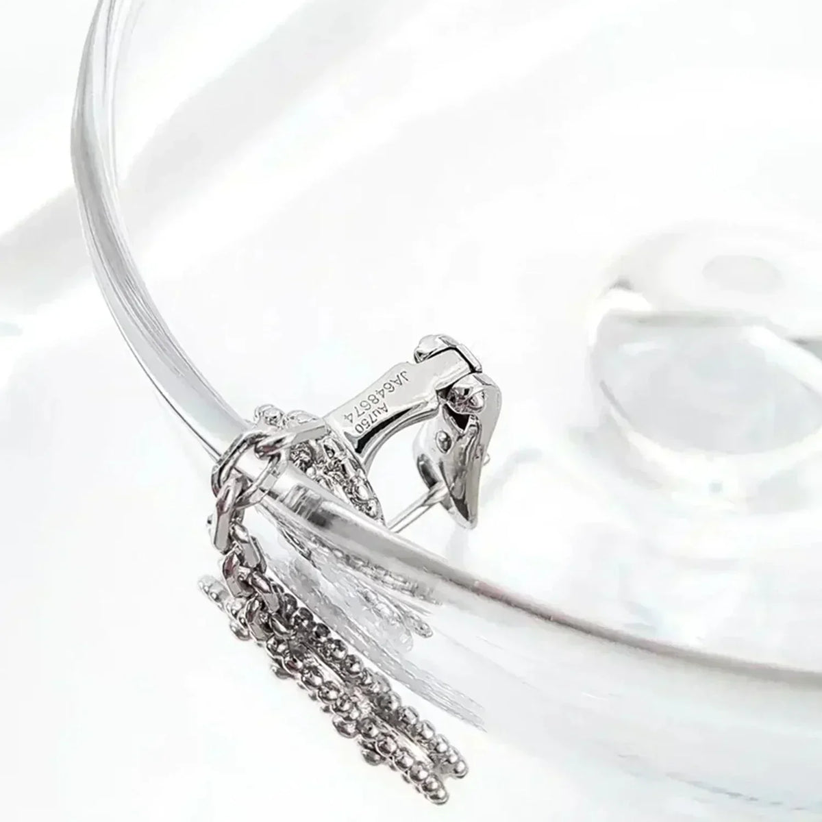 [VA]CLOVER 2 MOTIVE DIAMANT ONYX OHRRINGE SILBER