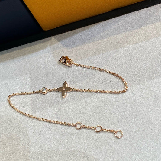 [VA]STAR DIAMOND PINK GOLD BRACELET