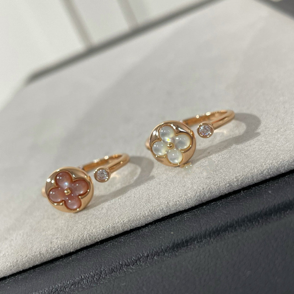 [VA]SUN 1 DIAMOND PINK MOP RING