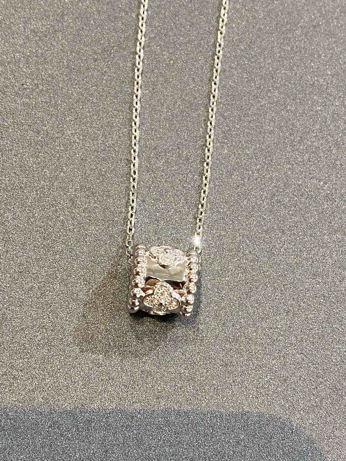 [VA]PERLEE ANHÄNGER SILBER DIAMANT-HALSKETTE