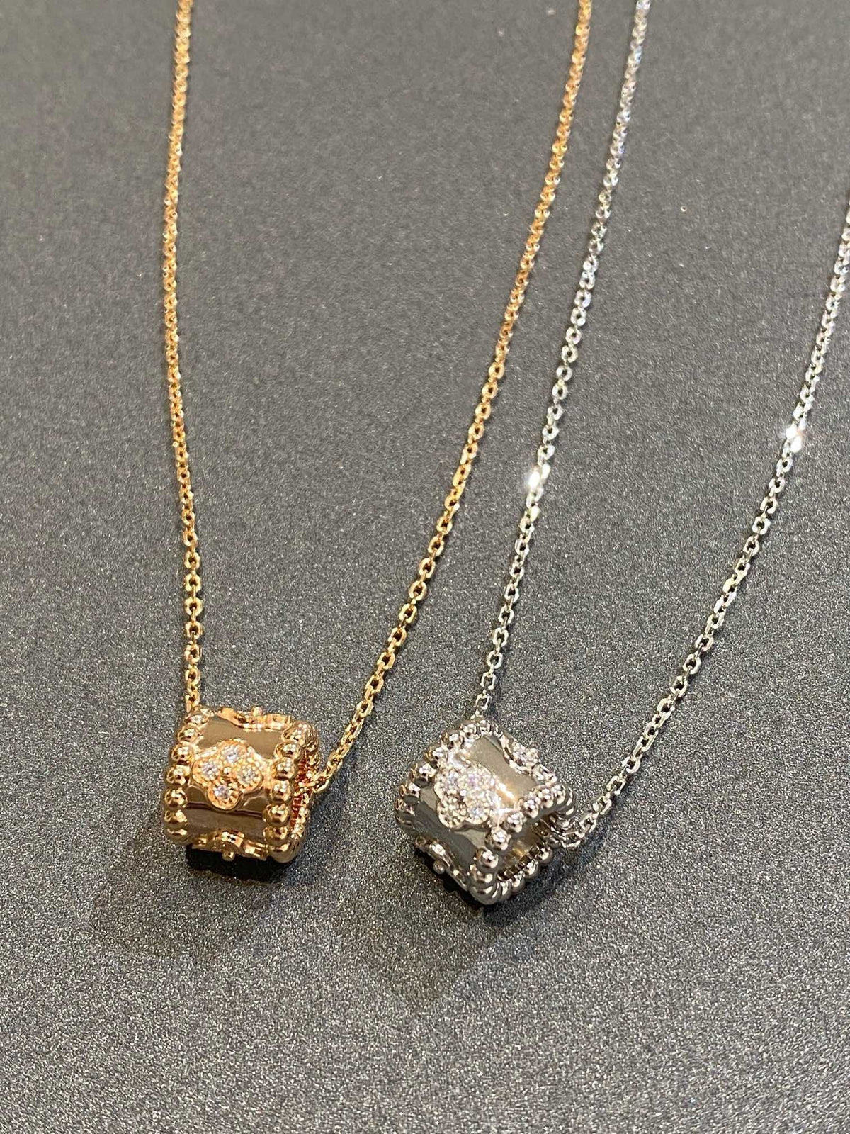 [VA]PERLEE ANHÄNGER SILBER DIAMANT-HALSKETTE