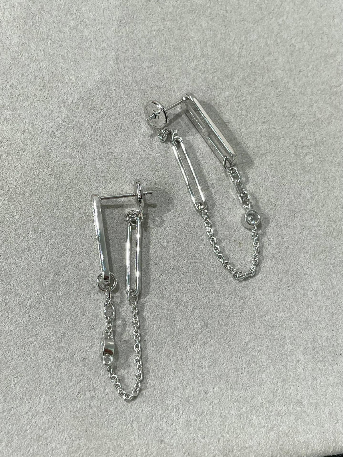 [VA]CHAINE CHAOS DIAMOND DROP EARRINGS