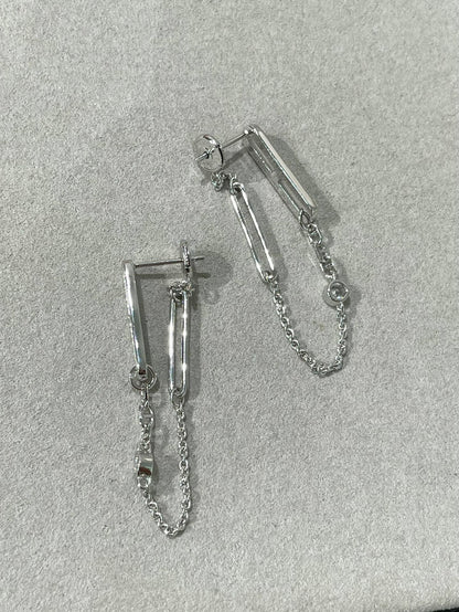 [VA]CHAINE CHAOS DIAMOND DROP EARRINGS