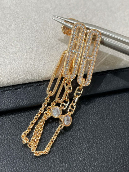 [VA]CHAINE CHAOS DIAMOND DROP EARRINGS