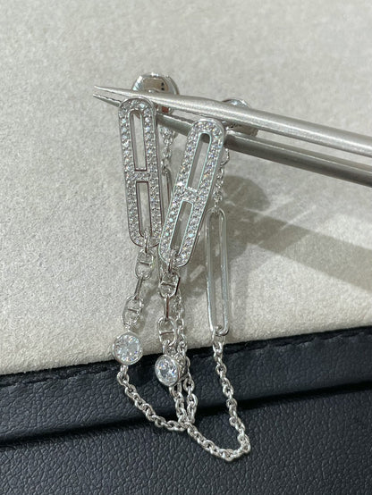 [VA]CHAINE CHAOS DIAMOND DROP EARRINGS