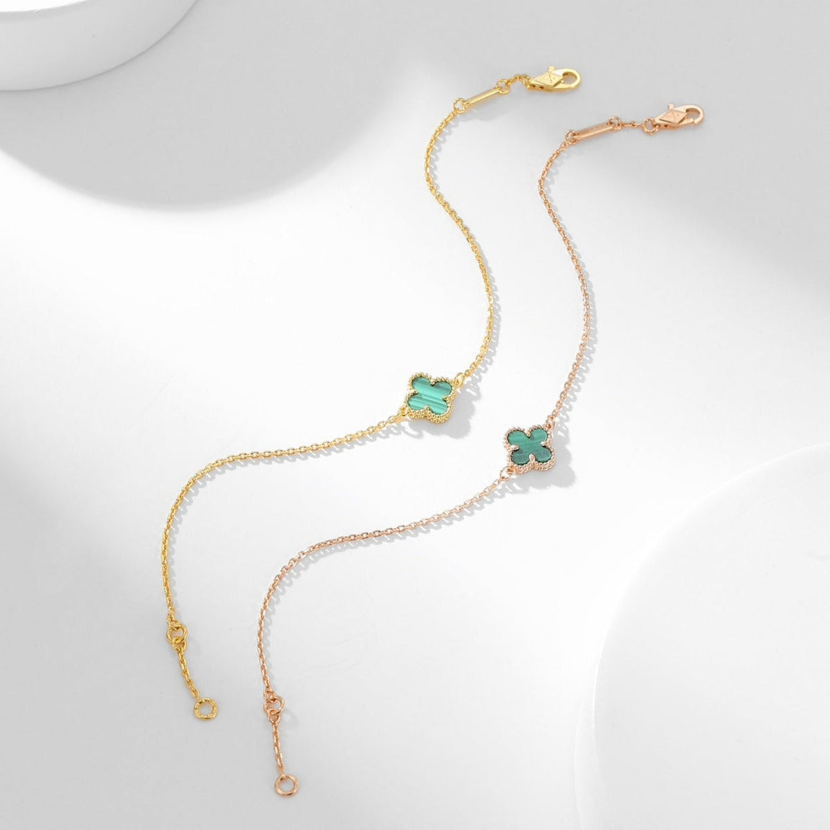 [VA]CLOVER-ARMBAND MALACHIT 1 MOTIV