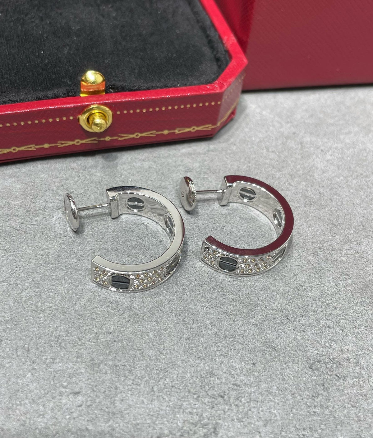 [VA]LOVE セラミック ダイヤモンド パヴェ シルバー ピアス