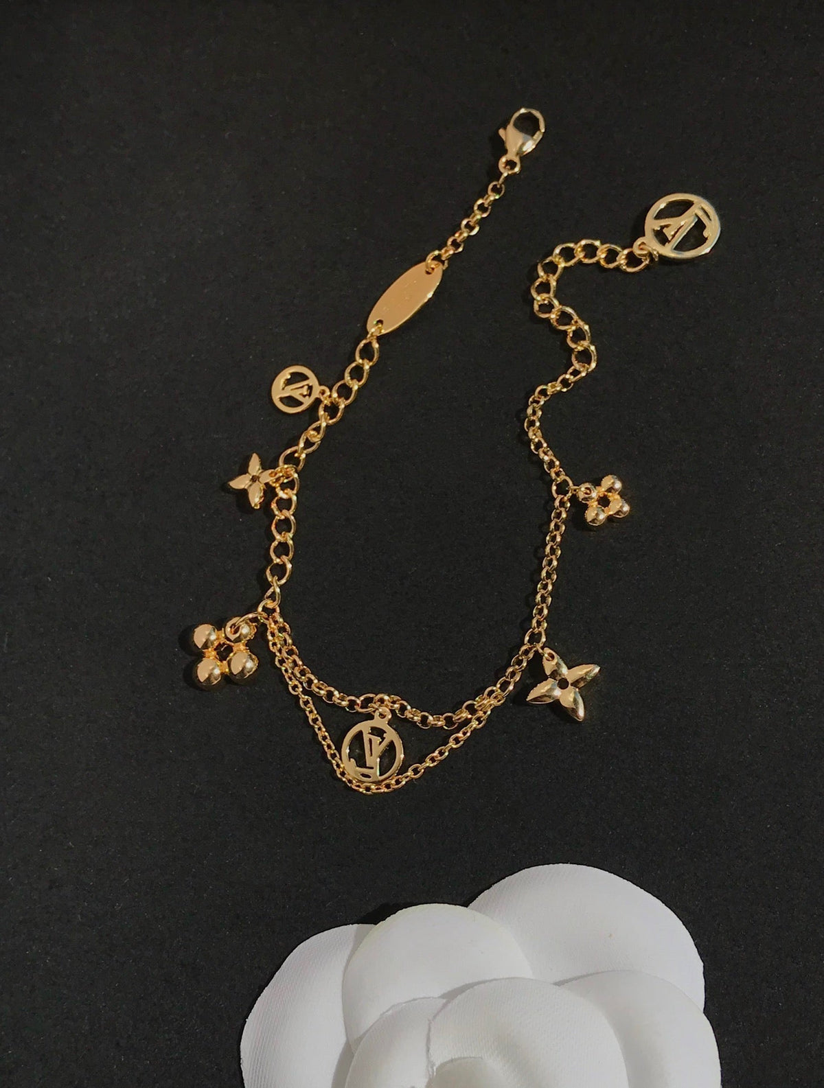 [VA]BLOOMING PINK GOLD MOP BRACELET