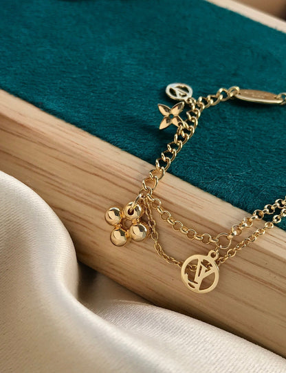 [VA]BLOOMING PINK GOLD MOP BRACELET