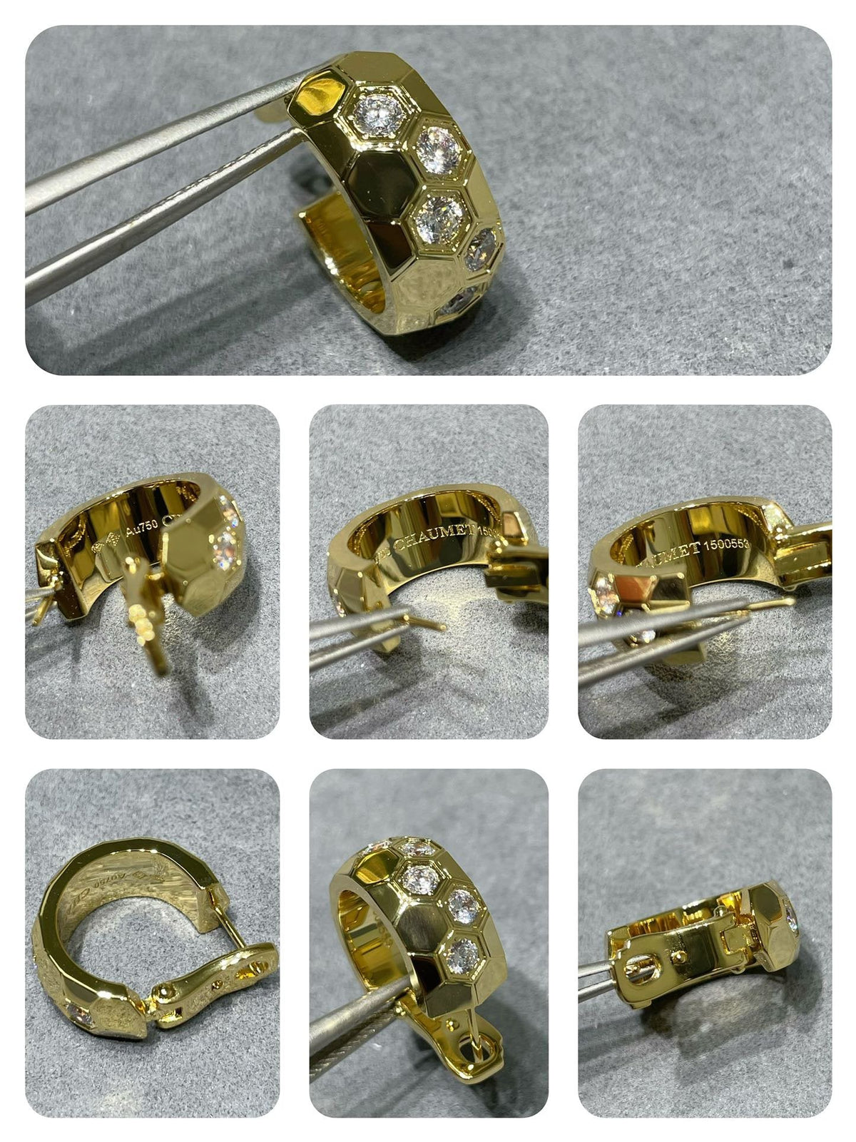 [VA]BEE LOVE ダイヤモンド フープピアス