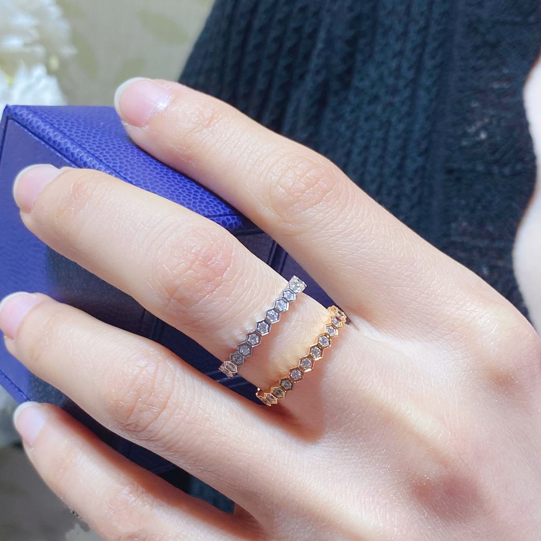 [VA]BEE LOVE DIAMOND PAVED SMALL RING