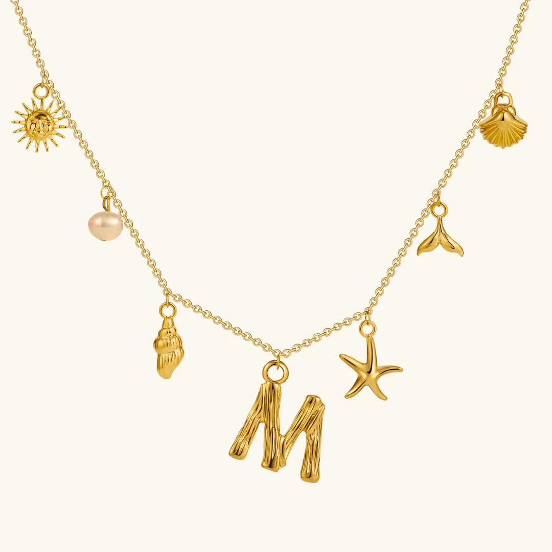 [VA]Avaria Ocean Initial Necklace