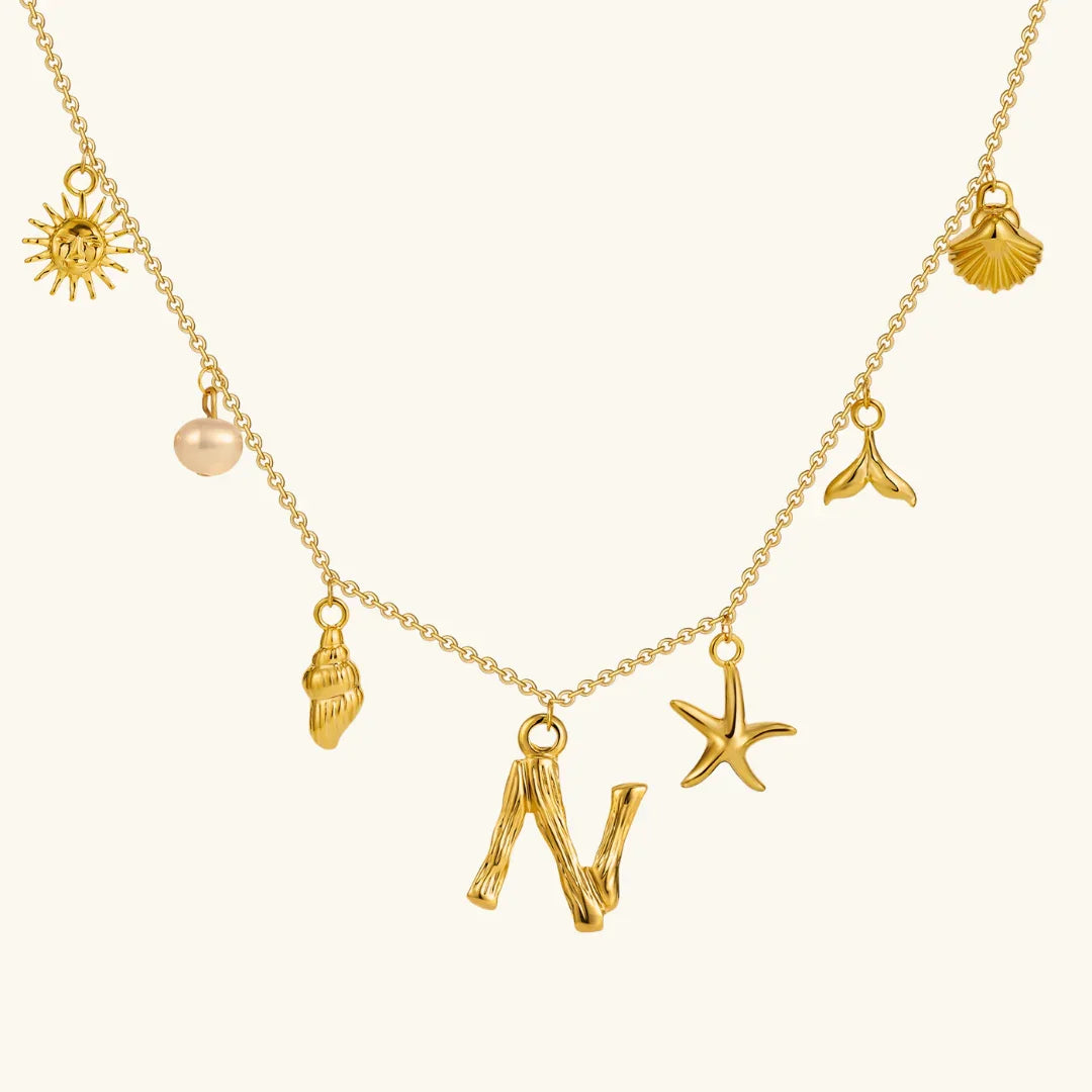 [VA]Avaria Ocean Initial Necklace