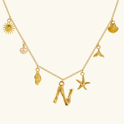 [VA]Avaria Ocean Initial Necklace