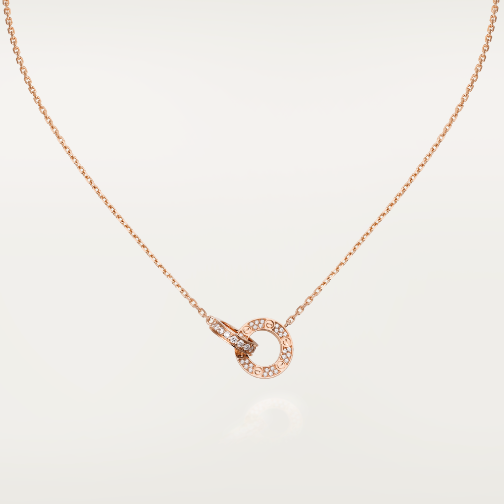 [VA]LOVE 7,6 MM HALSKETTE ROSÉGOLD UND SILBER VOLL DIAMANTBESATZ