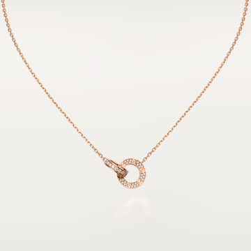 [VA]LOVE 7,6 MM HALSKETTE ROSÉGOLD UND SILBER VOLL DIAMANTBESATZ