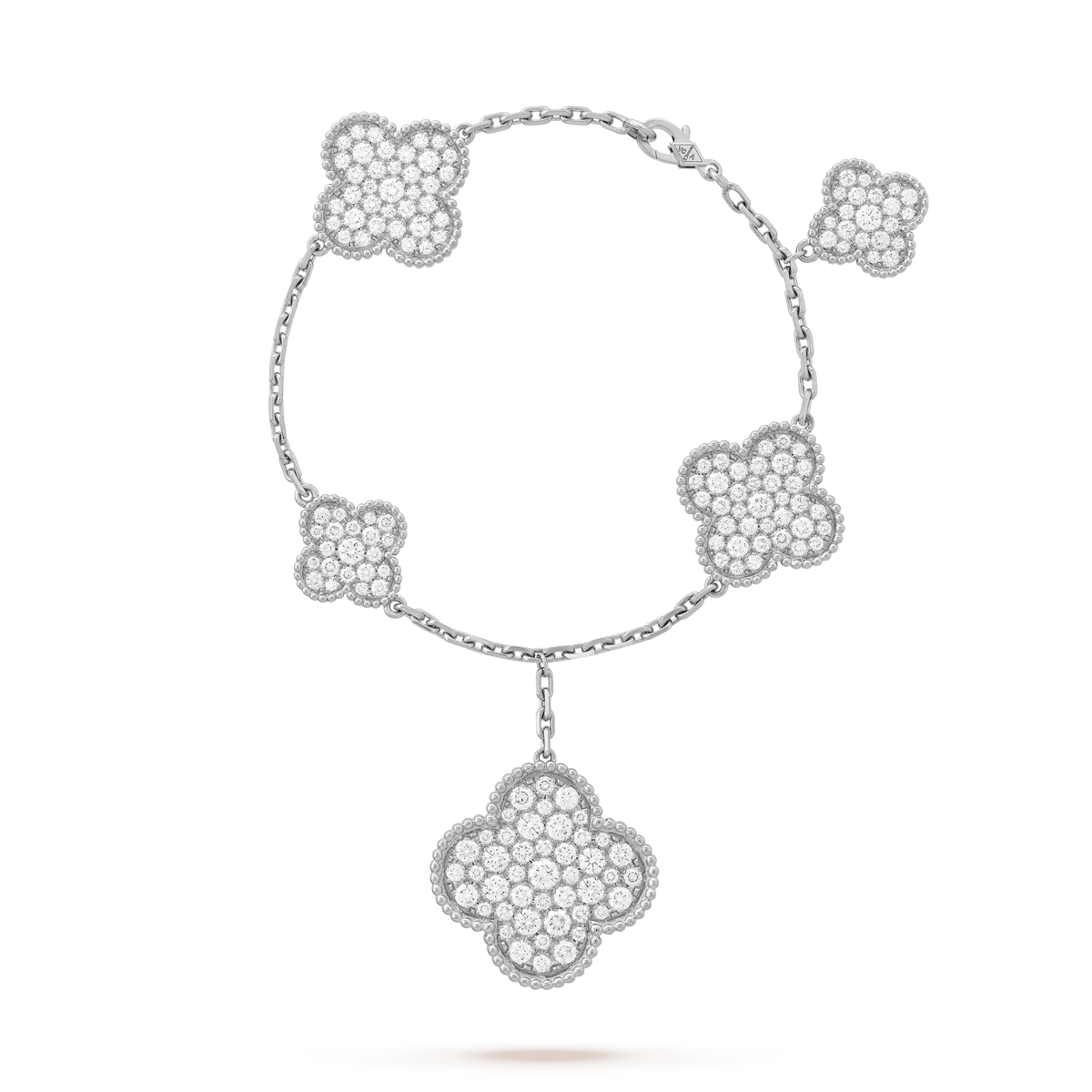 [VA]CLOVER ARMBAND MIT 6 MOTIVEN SILBER DIAMANT