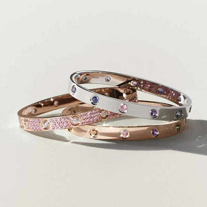 Classic 6.1mm Love Bracelet 10-Diamond Multicolor