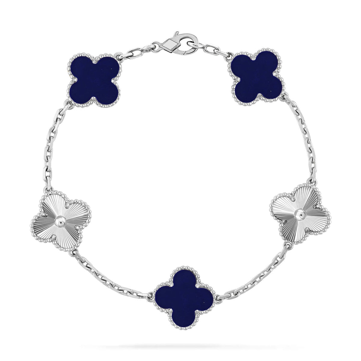 [VA]LUCKY CLOVER 5-MOTIV-ARMBAND - LAPISLAZULI-KOLLEKTION