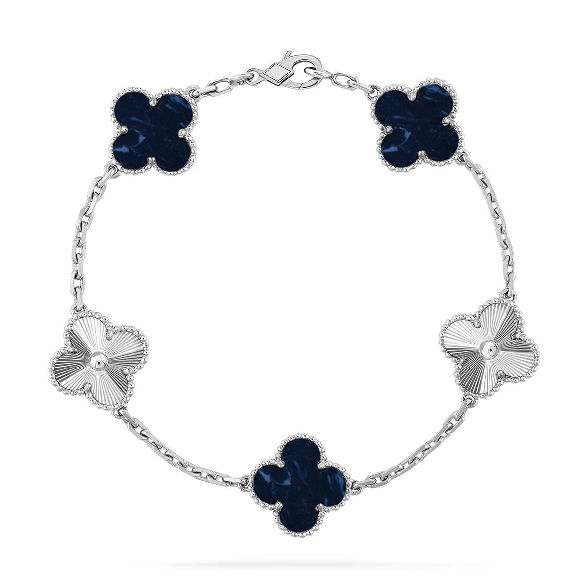 [VA]LUCKY CLOVER 5-MOTIF BRACELET - PIETERSITE COLLECTION