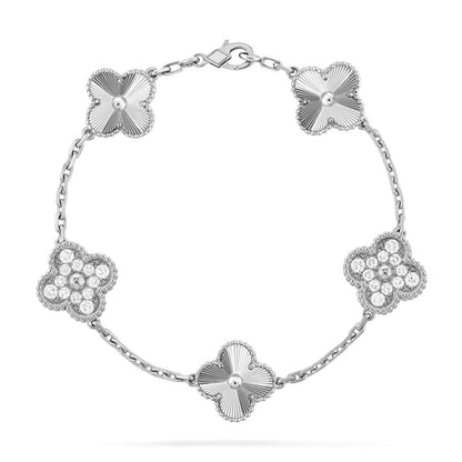 [VA]LUCKY CLOVER 5-MOTIF BRACELET - LASER COLLECTION