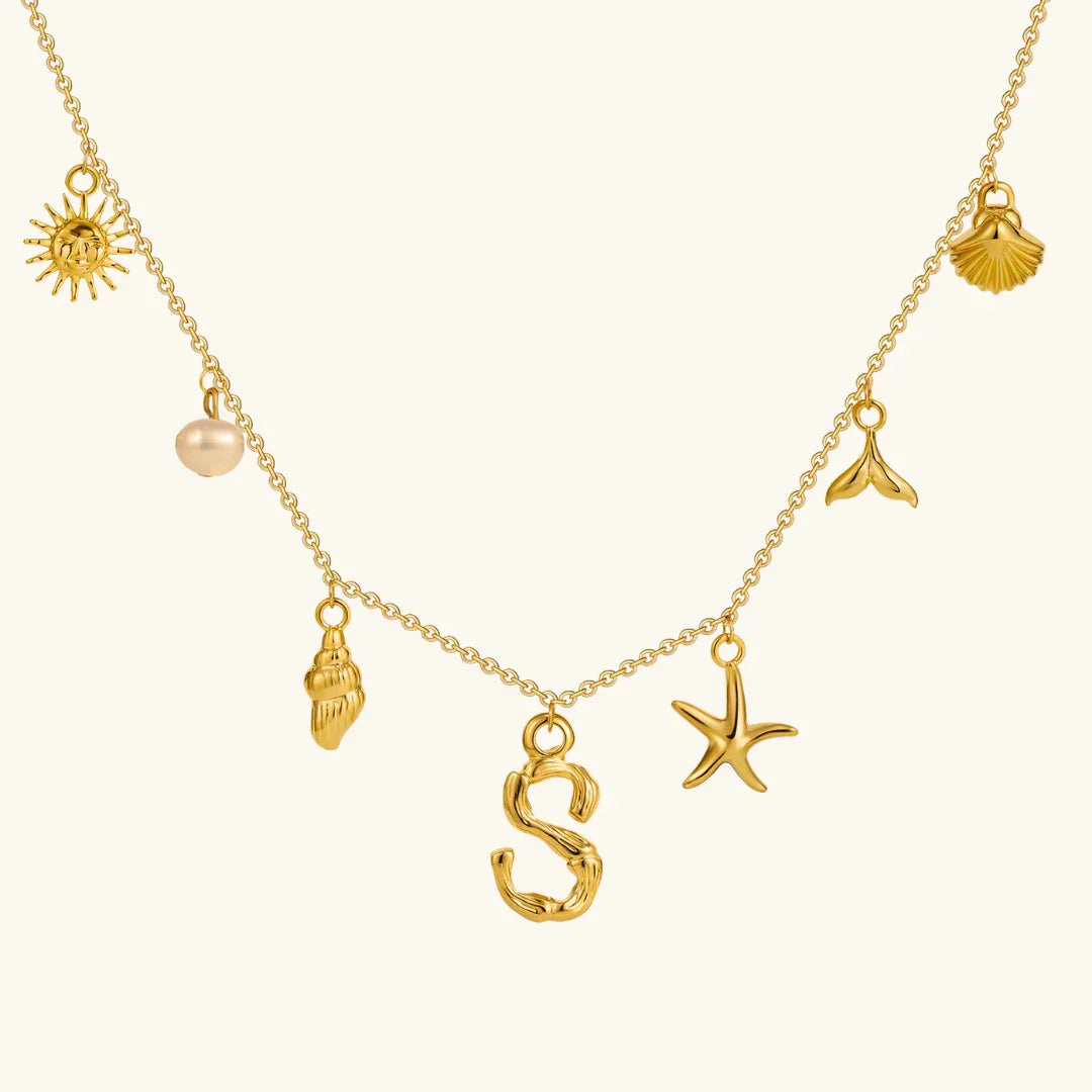 [VA]Avaria Ocean Initial Necklace